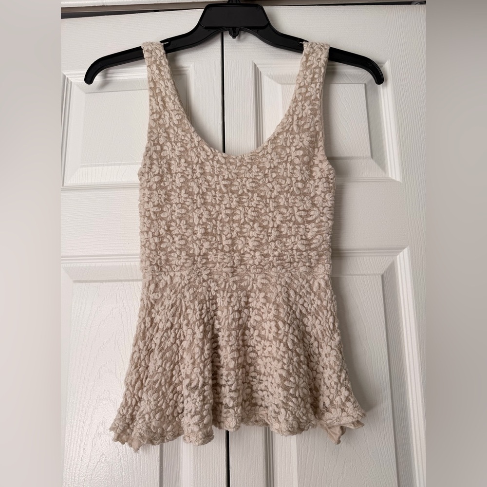 Pins & Needles Cream Textured Tank Top